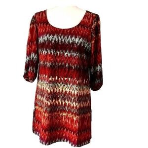 Womens Large‎ Lily Rose Bows Above Knee Length Dress Cut Out Back Vibrant Fall